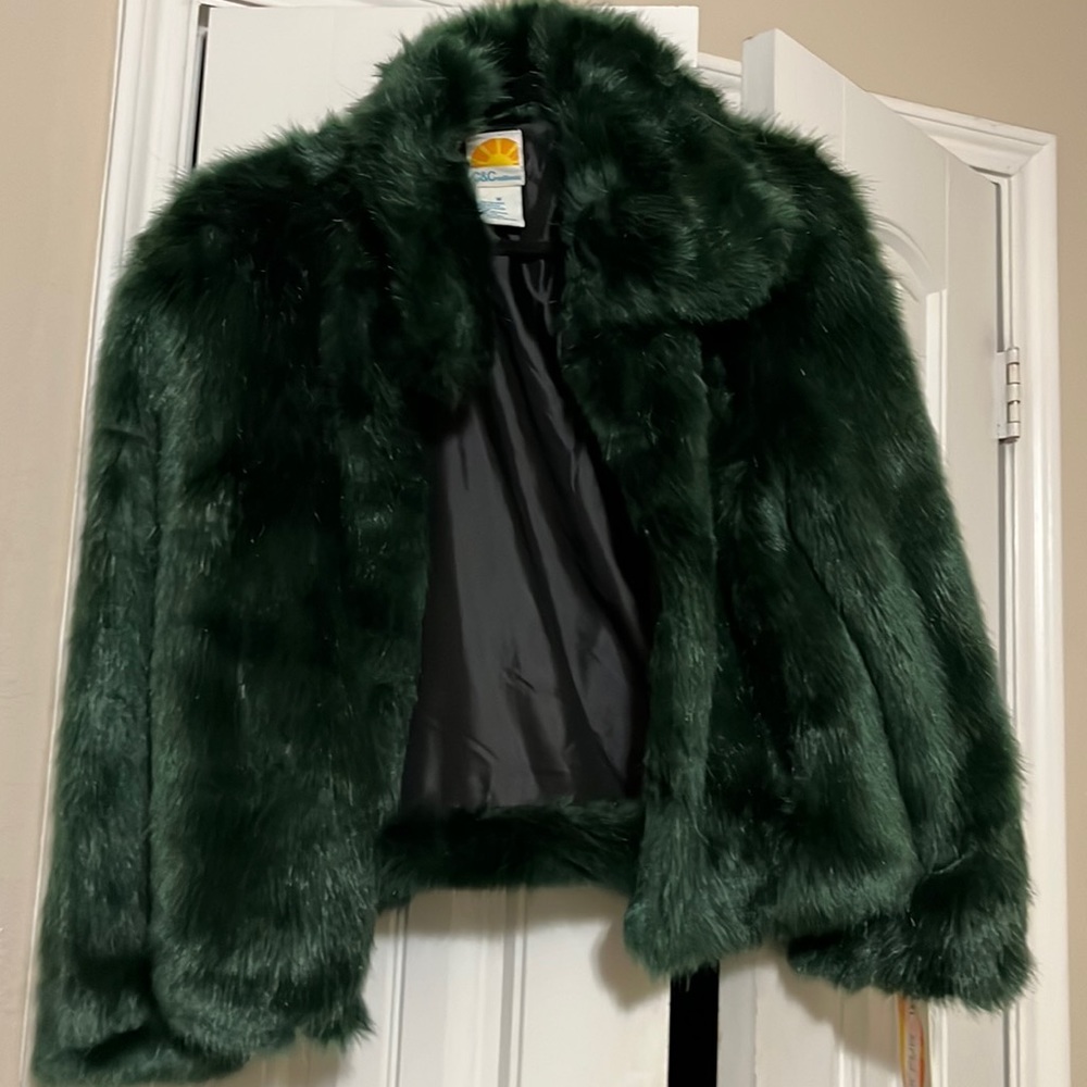 Faux Fur Emerald Green